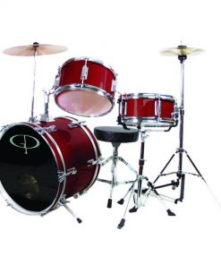 Gp 3 Pc Deluxe Jr Drumset Metal Wine Red GP50WR