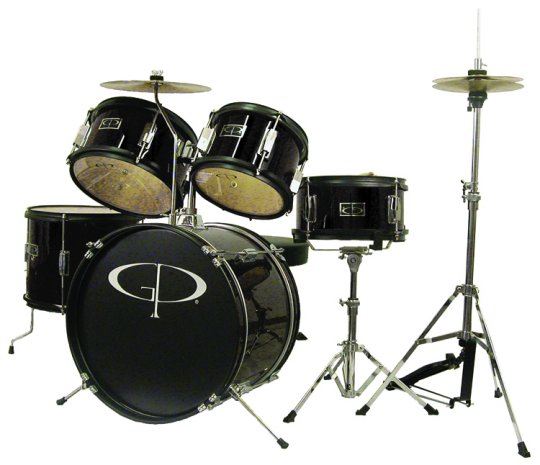Gp 5 Pc Jr Drumset W Cym Throne Met Bk GP55BK