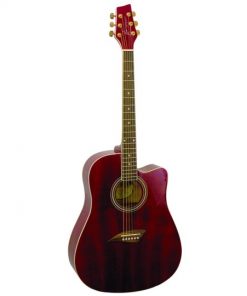 Kona Dreadnought Ca Acou Guit Trans Red K1TRD