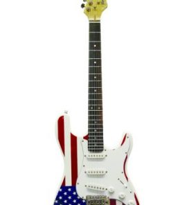 Ms Dbl Ca Sol Body Guit American Flag MEDCAF