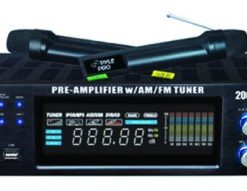 Pre Amp 2000 W Tuner Dual Wireless Mic PWMA2003T