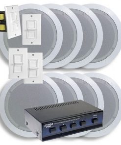 4 Room In-Ceiling Home Speaker System  w/4 Volume Controls Knob KTHSP85