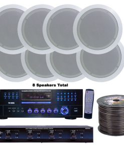 4 Room Home In-Ceiling Speakers W/DVD/MP3 Amp System KTHSP85DV