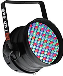DMX 6-Channel Dimmer/Strobe Automatic Running LED PAR 64 Stage Lighting (Black) MRLED64B