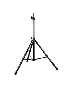 SS-300 Folding Tripod DJ Speaker Stand telescopes to 6 ft and supports up to 80 pounds on a 1 3/8 inch diameter pipe. MRSS300