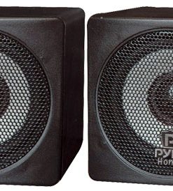 3'' 100 Watt Black Mini Cube Bookshelf Speaker In Black RBPCB3BK