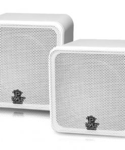 4'' 200 Watt White Mini Cube Bookshelf Speaker In White RBPCB4WT