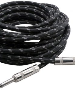 Premium Quality 25 Ft 1/4'' To 1/4'' Guitar/Amp/Instrument Cable W/Fabric Shielding PCBL1F25
