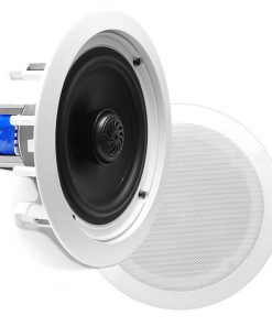 In-Wall / In-Ceiling Dual 8-inch Speaker System, 70V Transformer, 2-Way, Flush Mount, White PDIC80T
