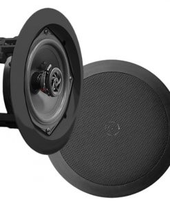In-Wall / In-Ceiling Dual 8-inch Speaker System, 2-Way, Flush Mount, Black PDIC81RDBK