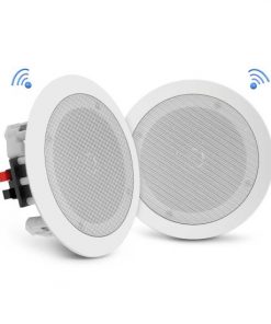Dual 8’’ Bluetooth Ceiling / Wall Speakers, 2-Way Flush Mount Home Speaker Pair, 250 Watt PDICBT852RD