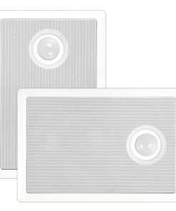 In-Wall / In-Ceiling Dual 5.25'' Speaker System, Directional Tweeter, 2-Way, Flush Mount, White PDIW52