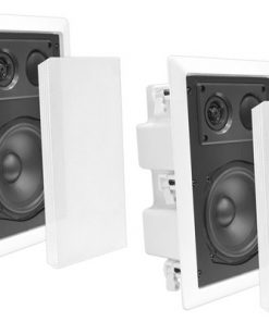 In-Wall / In-Ceiling Dual 8'' Enclosed Speaker System, 2-Way, Flush Mount, White PDIW87