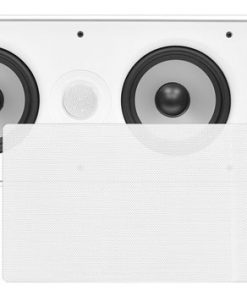 In-Wall / In-Ceiling Dual 5.25'' Center Channel Sound System, 2-Way, Flush Mount, White, Single Speaker PDIWCS56