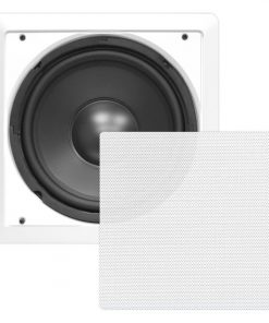 In-Wall / In-Ceiling 10'' High Power Subwoofer System, DVC, Flush Mount, White, Single Speaker PDIWS10