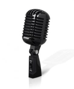 Classic Retro Dynamic Vocal Microphone, Vintage Style Vocal Mic with 16' ft. XLR Cable (Black) PDMICR68BK