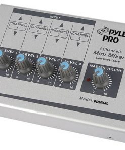 4 Channel Unbalanced 1/4'' To Balanced 1/4'' Mini Mixer PDMX4L
