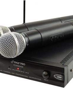 Wireless Dual Channel UHF Microphone System With 2 Microphones RBPDWM2400