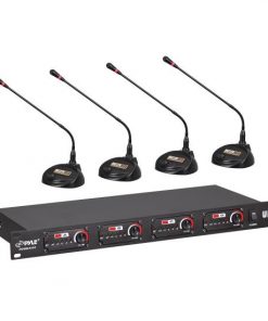 Rack Mount 4-Channel Desktop Conference UHF Wireless Microphone System PDWM4650