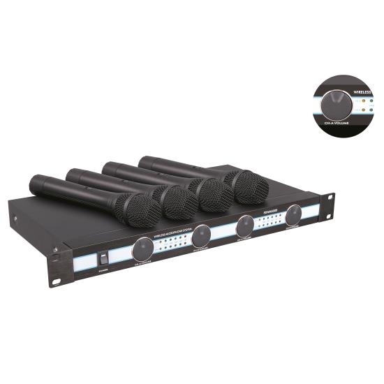 4 Mic VHF Wireless Microphone System RBPDWM5000