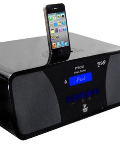 iPod/iPhone Alarm Clock Radio With High-Performance 2.1 Channel 200 Watts Speakers & Am/Fm Tuner RBPHSCI20B