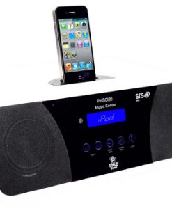 200 Watts High-Performance 2.1 Channel AM/FM Clock Radio Speaker With IPod / Iphone Docking Station(White) RBPHSCI20W