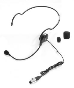 Cardioid Headset Microphone, Flexible Wired Boom (4-Pin Mini XLR Connector Jack) for Shure Mic Systems PLMS40