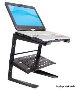 Laptop Computer Stand For DJ W/Storage Shelf PLPTS26