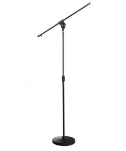Universal Compact Base  Microphone Stand - Adjustable & Extendable Boom PMKS15
