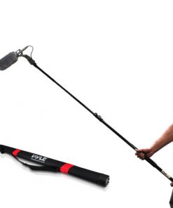 Microphone Shotgun Fishing Boom Pole, Extending Length Adjustable Telescoping Mic Arm PMKSB12