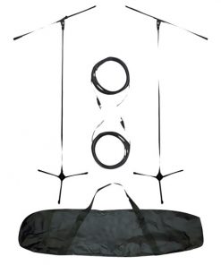 Dual Tripod Microphone Stand Kit w/ Dual 1/4'' to XLR Mic Cables & 1 Bag Kit PMKSKT10