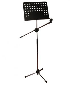 Presentation/Performance Microphone & Music Note Mount Stand Holder, Height Adjustable PMSM9