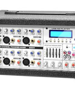 6 Channel 600 Watts Powered Mixer w/ MP3 RBPMX602M