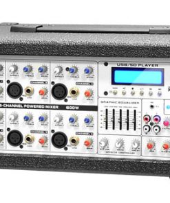 6-Channel 600 Watt Bluetooth Mixer with Balanced Mic & Line Inputs, USB & SD Card Readers PMX640BT