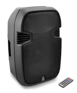 12'' 1200 Watt Powered 2-Way Full Range PA Loudspeaker System with Built-in 30-Pin iPod Dock, USB Flash & SD Memory Card Readers, LCD Display, Mic Input, Remote Control PPHP127AI