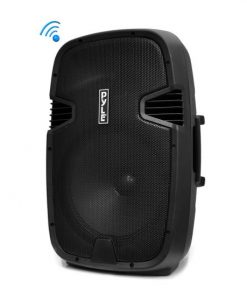 Portable Bluetooth PA Loudspeaker Molded Cabinet Speaker System, 15'' Subwoofer, 5'' Tweeter, USB/SD Card Readers, Guitar & Mic Inputs, FM Radio, 1000 Watt PPHP152BMU