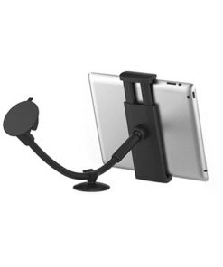 Universal Suction Cup Device Holder Windshield Mount Fits iPad, Tablets & Smartphones with Swivel Adjustment and Flexible Gooseneck (Fits Tablets 8.9'' – 10.1'', Smartphones 3.5'' – 5.5'') PSAPD12