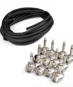 Pro Audio Pedal Board Patch Cables, Universal D.I.Y. Custom Cut 15' Ft. Wire Kit, 12 Piece PSCBLKIT5