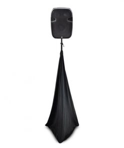 DJ Speaker / Light Stand Scrim, Universal Compatibility & Mountable, for Tripod Stands, 3 Sided (Black) PSCRIM3B