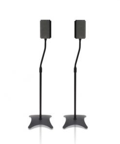 Dual Universal Speaker Bracket Stand Mounts, Adjustable Height for Satellite Speakers PSTND19