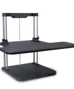 Siting/Standing Adjustable Workstation - Universal Computer/Laptop Desk Stand (1 Adjustable Shelf Tray) PSTNDDSK38