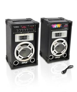 Dual 800 Watt Disco Jam Powered Two-Way PA Speaker System w/ USB/SD Card Readers, FM Radio, 3.5 mm AUX Input PSUFM835A
