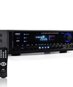 Digital Home Theater Bluetooth Stereo Receiver, Aux (3.5mm) Input, MP3/USB/SD/AM/FM Radio, (2) Mic Inputs, 300 Watt PT390BTU