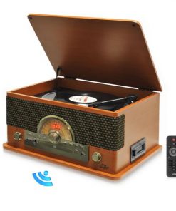 Vintage Classic-Style Bluetooth Turntable System with Vinyl/MP3 Recording Ability PTCD56UBWD