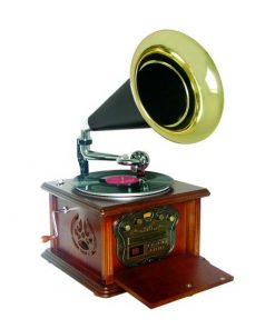 Vintage Retro Classic Style Bluetooth Turntable Phonograph Speaker System with MP3 Recording Ability PUNP32BT