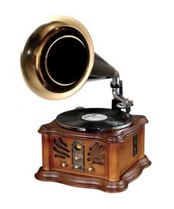 Vintage Retro Classic Style Bluetooth Turntable Phonograph Speaker System with MP3 Recording Ability PUNP33BT