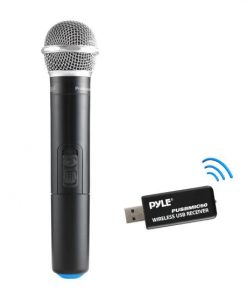 Wireless Microphone & USB Receiver, Handheld Dynamic UHF Mic System PUSBMIC50