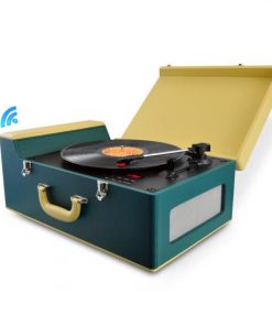 Bluetooth Vintage Classic-Style Turntable Speaker System, Vinyl-to-MP3 Recording, CD Player, AM/FM Radio, MP3/USB/SD Readers PVTT15UBT