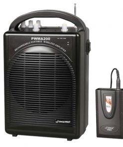 Rechargeable Portable PA System with Wireless Lavalier/Headset MIC and 1 Wired Mic RBPWMA200