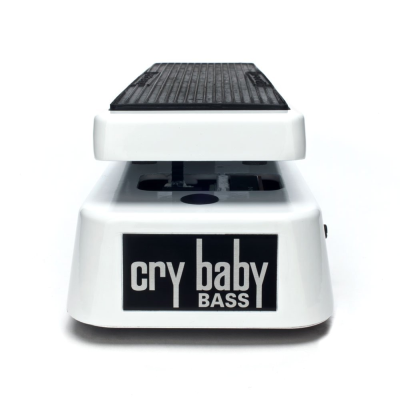 Dunlop Cry Baby Bass Wah Pedal: Incorporates a proprietary potentiometer and custom circuitry specifically optimized for bass frequencies. Applying the effect to mids and highs only, the Cry Baby Bass Wah leaves a strong fundamental to hold down the bottom. Power: Dunlop ECB003 AC Adaptor or Single 9V Battery. 105Q-1